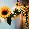 2 Pack 8.8FT Artificial Sunflower Garland with 100 LED Fairy String Lights